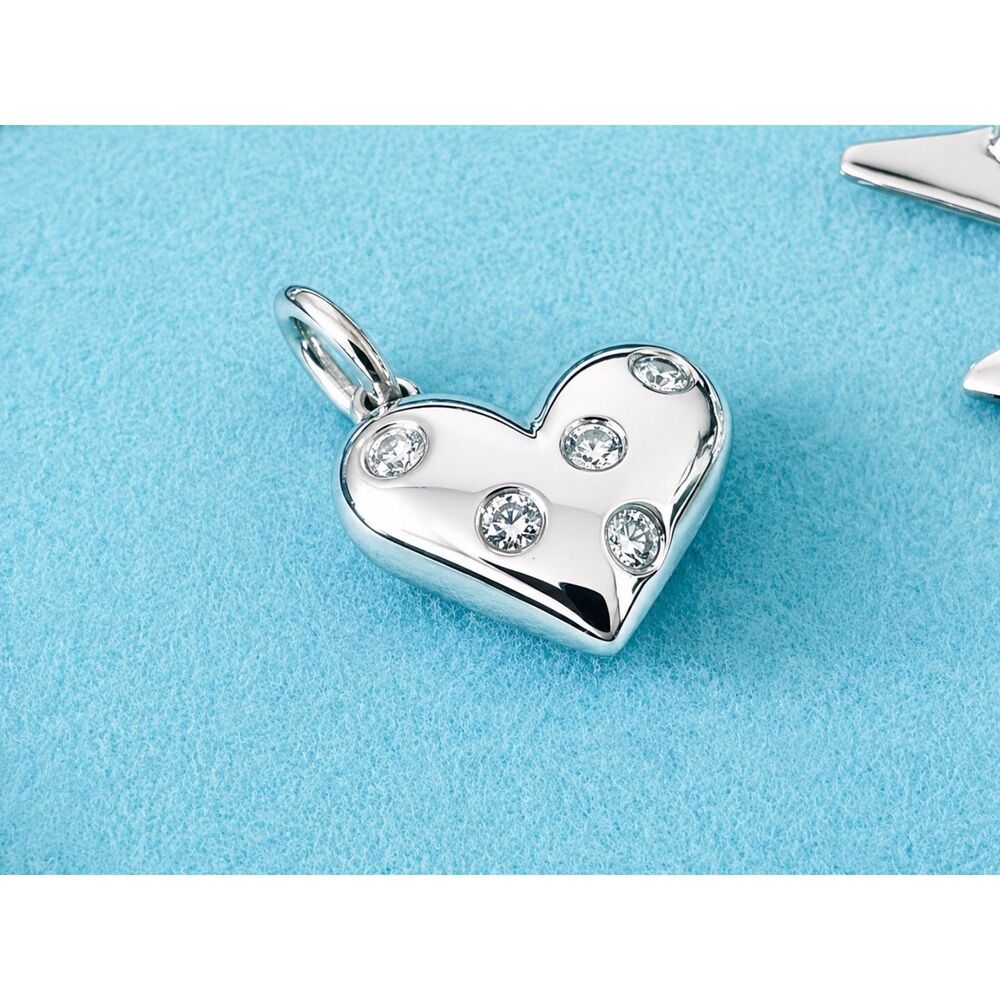 NEW Tiffany & Co Diamond Etoile Charm in Sterling Silver